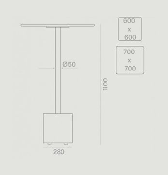 Alta Gus Con Tapa Cuadrada Table by Capdell - view 3