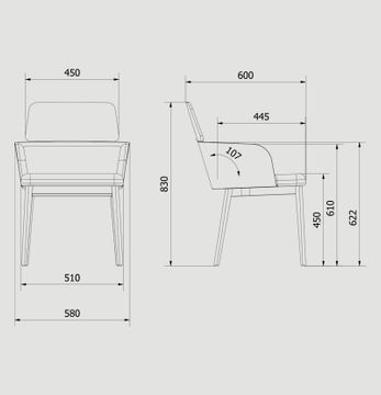 Concord Semitapizado Patas Madera Armchair by Capdell - view 9