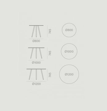Gazelle Con Tapa Circular Table by Capdell - view 4
