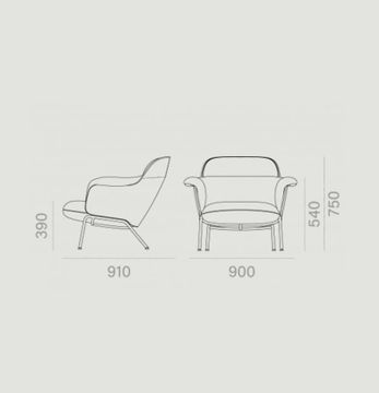 Ulis Baja Con Patas Metálicas Armchair by Capdell - view 5