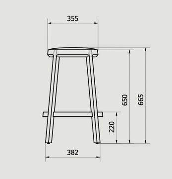 Aro Bajo Stool by Capdell - view 6