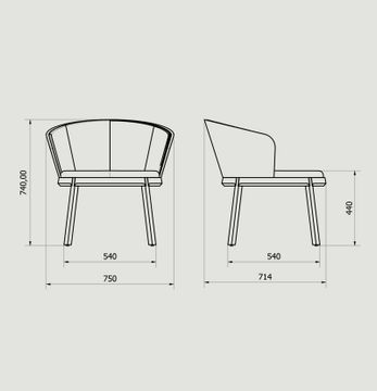 Aro Semitapizada Armchair by Capdell - view 7