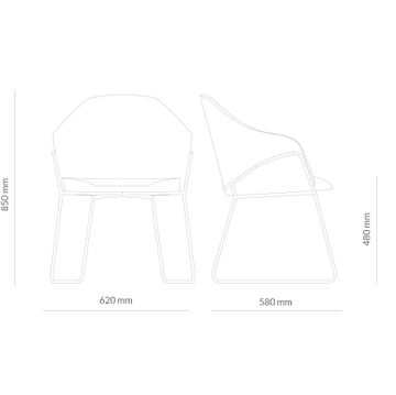 Helium Patin Armchair by Capdell - view 3