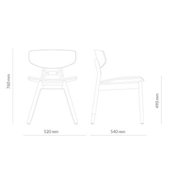 Eco Semitapizada Chair by Capdell - view 6