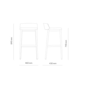 Concord Alto De Madera Stool by Capdell - view 5