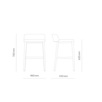 Concord Bajo De Madera Stool by Capdell - view 5