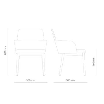Concord Semitapizado Patas Madera Armchair by Capdell - view 5
