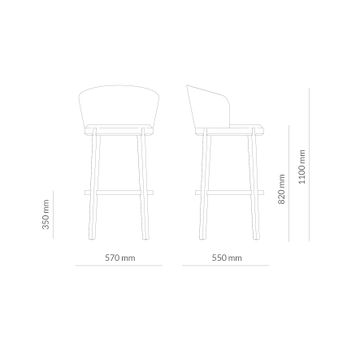 Aro Ancho Stool by Capdell - view 2