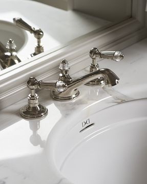 Diamond 3 hole basin set by Devon&Devon - view 2