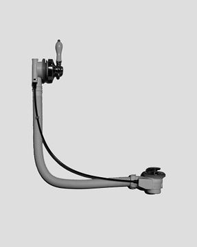 Bath waste with automatic pop-up drain stopper and overflow with hidden pipes by Devon&Devon - view 2