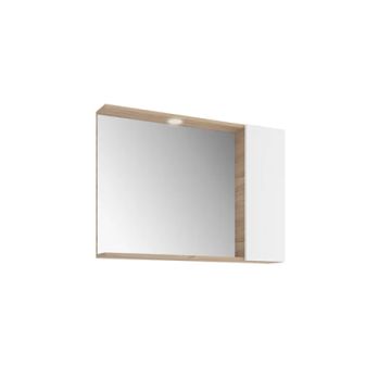 Mare White Oak With Half Cabinet Mirror 100 Cm by Kale - view 2