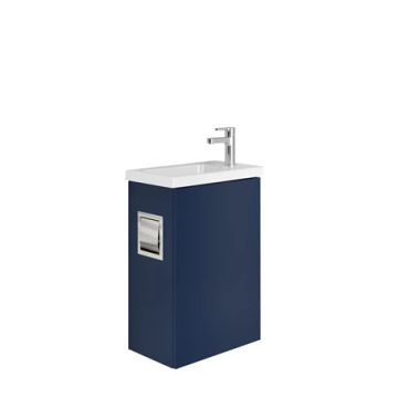 Minimalist Washbasin Cabinet Dark Blue 50 Cm With Washbasin by Kale - view 2