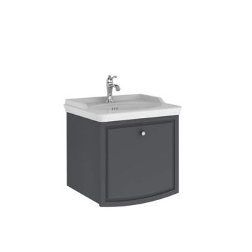Arte+ Washbasin Cabinet Matte Anthracite Chrome 65 Cm With Washbasin by Kale - view 2