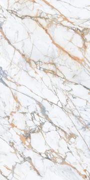 Calacatta Macchia Glossy Kalesinterflex Porcelain Slab 162x323 by Kale - view 5