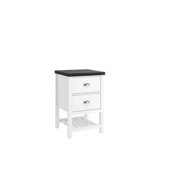 Grandhome Side Cabinet Matte White Ocean Black 55 Cm Matte Chrome Handle by Kale - view 2