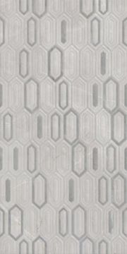 Luna Glossy Bone Grey Mix Decor 40x80 by Kale - view 3