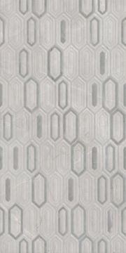 Luna Glossy Bone Grey Mix Decor 40x80 by Kale - view 4