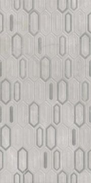 Luna Glossy Bone Grey Mix Decor 40x80 by Kale - view 2