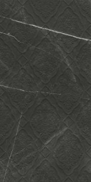 Sandra Glossy Black Damask Decor 40x80 by Kale - view 8