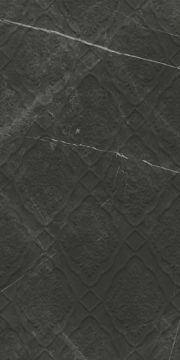 Sandra Glossy Black Damask Decor 40x80 by Kale - view 6