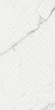 Sandra Glossy White Damask Decor 40x80 by Kale - view 2