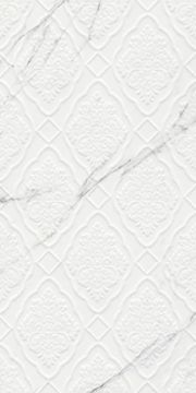 Sandra Glossy White Damask Decor 40x80 by Kale - view 5