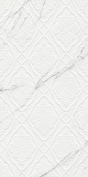 Sandra Glossy White Damask Decor 40x80 by Kale - view 6