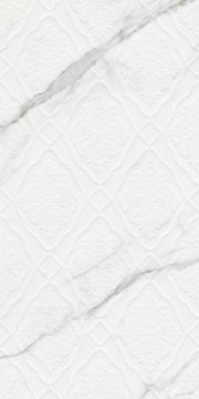Sandra Glossy White Damask Decor 40x80 by Kale - view 3