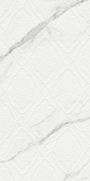 Sandra Glossy White Damask Decor 40x80 by Kale - view 4