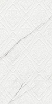 Sandra Glossy White Damask Decor 40x80 by Kale - view 8