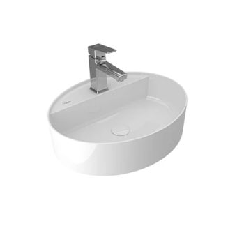 Smartedge Washbasin + Siphon Set Oval Glossy White by Kale - view 2