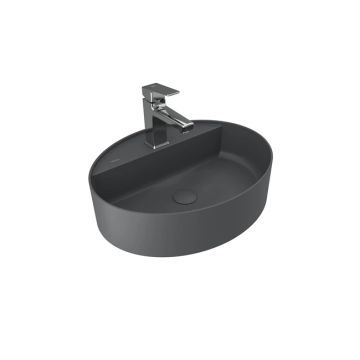 Smartedge Oval Washbasin Matte Anthracite Grey 40X50 by Kale - view 4