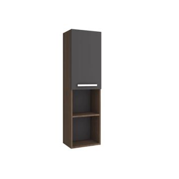 Trevi Tall Cabinet Anthracite/Walnut (Left) by Kale - view 7