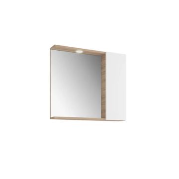 Trevi White Oak With Half Cabinet Mirror 80 Cm by Kale - view 2
