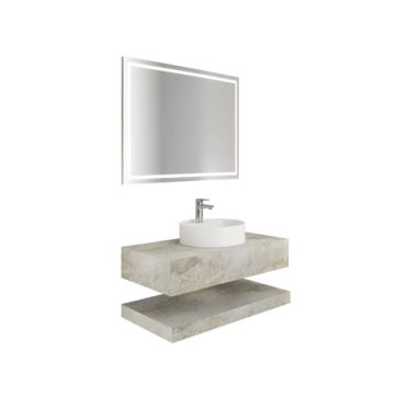 Uniq K2 Countertop Single Basin Olimpo 100 Cm by Kale - view 2