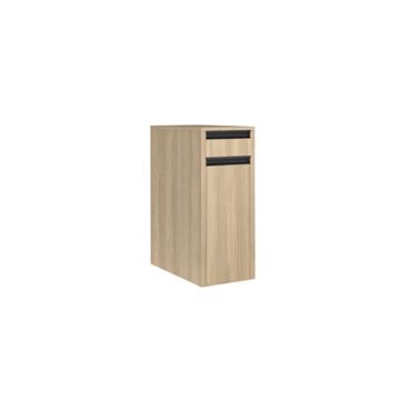 Vista Laundry Basket Cabinet Dark Oak 35 Cm by Kale - view 2