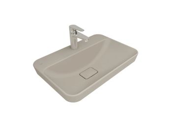 Zero 2.0 Semi Recessed Rectangular Washbasin Matte Mink 60X40 Cm by Kale - view 4