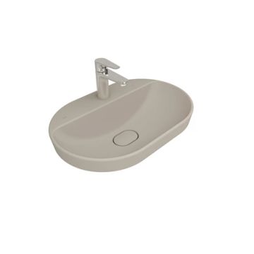 Zero 2.0 Semi Recessed Oval Washbasin Matte Mink 60X40 Cm by Kale - view 2