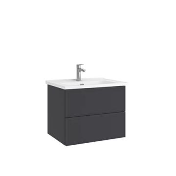 Zeta Set Washbasin Cabinet Matte Anthracite 65 Cm With Washbasin by Kale - view 2
