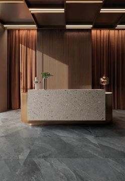 UBIK GREIGE - Indoor/outdoor porcelain stoneware flooring with stone effect by CERAMICHE KEOPE - view 4