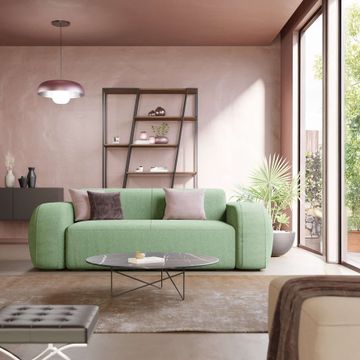 BonBon sofa modular Lineare 220 – Seduta unica in fabric stain-resistant by Divani Store - view 2