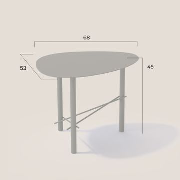 Cookie high coffee table living-room in metal by Divani Store - view 3