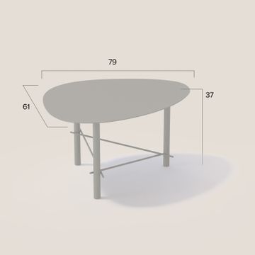 Cookie coffee table basso with piano in laminam terre di matera by Divani Store - view 3