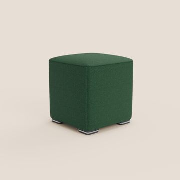 Cube pouf in fabric soft water-repellent T08 VERDE by Divani Store - view 3