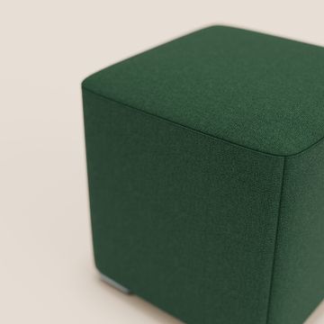 Cube pouf in fabric soft water-repellent T08 VERDE by Divani Store - view 4