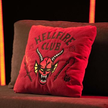 Cushion Hellfire club stranger things Limited Edition with Ricamo – fabric stain-resistant 45x45 by Divani Store - view 2