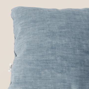 Sofia cushion available in various colours made in soft velvet nuvolato stain-resistant and water-repellent Easy Clean by Divani Store - view 2