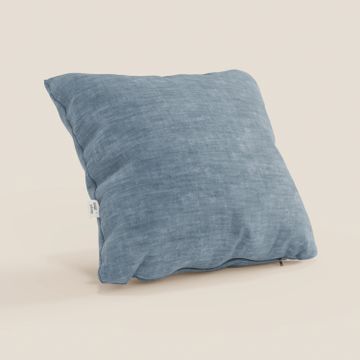 Sofia cushion available in various colours made in soft velvet nuvolato stain-resistant and water-repellent Easy Clean by Divani Store - view 3