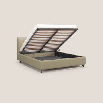 Bogart bed upholstered storage completamente removable-cover in microfibre stain-resistant by Divani Store - view 3