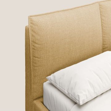 Cloe bed upholstered with feet in metal removable-cover in fabric slub water-repellent by Divani Store - view 7